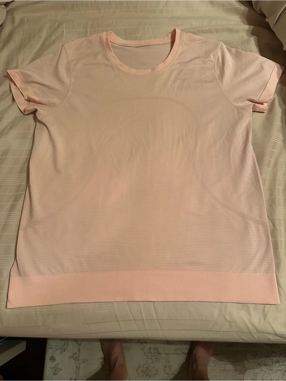 lululemon athletica Pale Pink Swiftly  relaxed fit Short Sleeve top